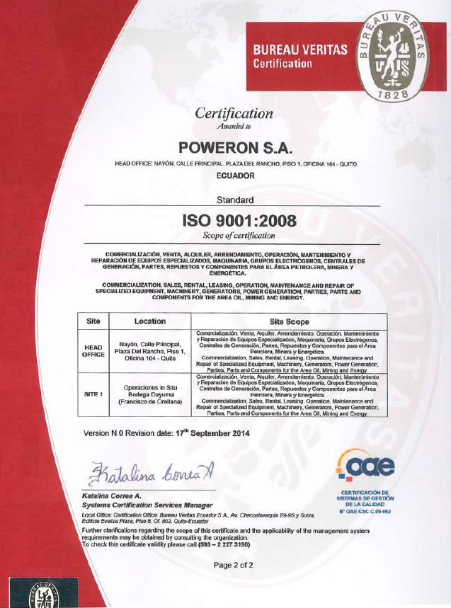 Certificado UNE EN ISO 9001 2008 para Lana - Ursa